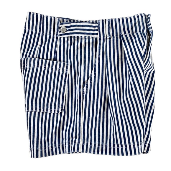 Urban Outfitters BDG Calvin Denim Blue White Striped High Waist Shorts 26 2 4 - Picture 7 of 14